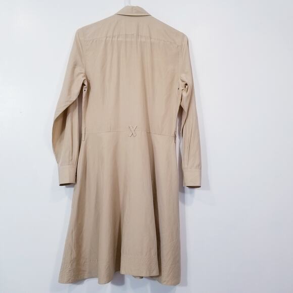 Ralph Lauren Black Label 100% Silk Shirt Dress Button Front Collared - Picture 2 of 15